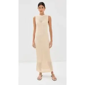 performer knit maxi dress cream Rowan Cream Cable Knit Maxi Dress - M Size - Women's Dresses main image 1